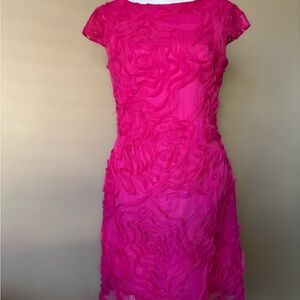 ANTONIO MELANI Fuchsia Swirl Mini Dress